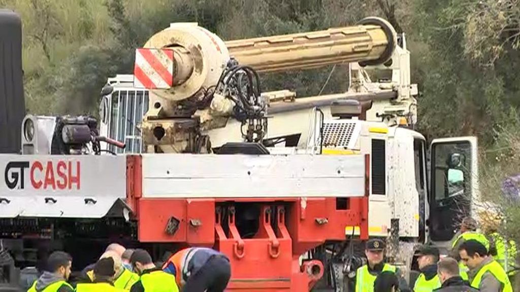 La tuneladora llega a la zona de trabajos para rescatar a Julen