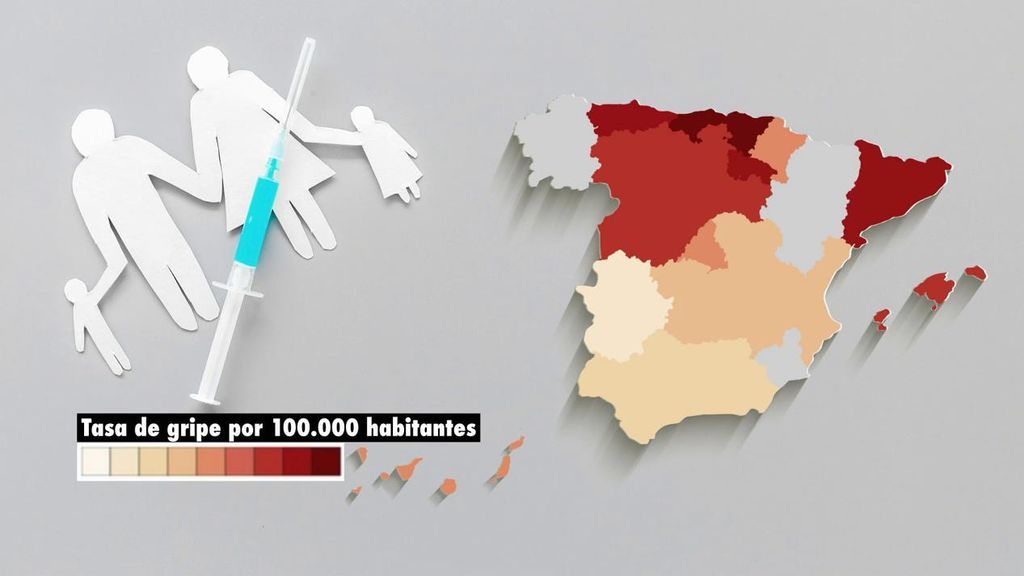La tasa de gripe alcanza el nivel de epidemia en 9 Comunidades Autónomas