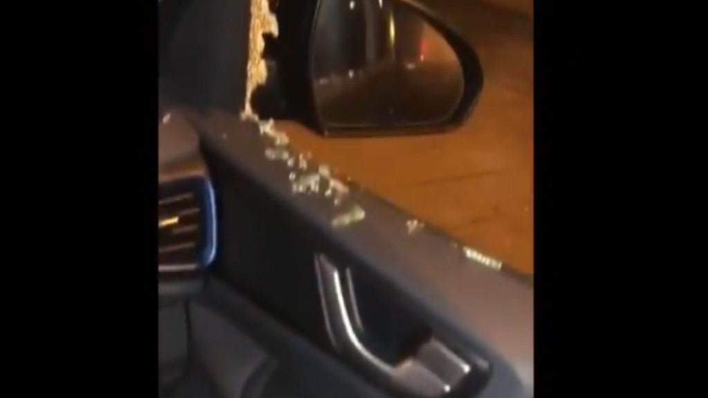 El vídeo que muestra los destrozos del Uber en el que fue agredida por un taxista la hermana de Carlos Sainz Jr.