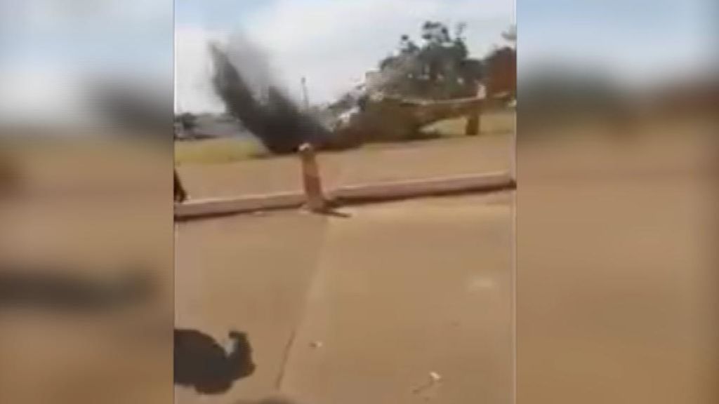 Angustioso aterrizaje de un helicóptero militar en Mali