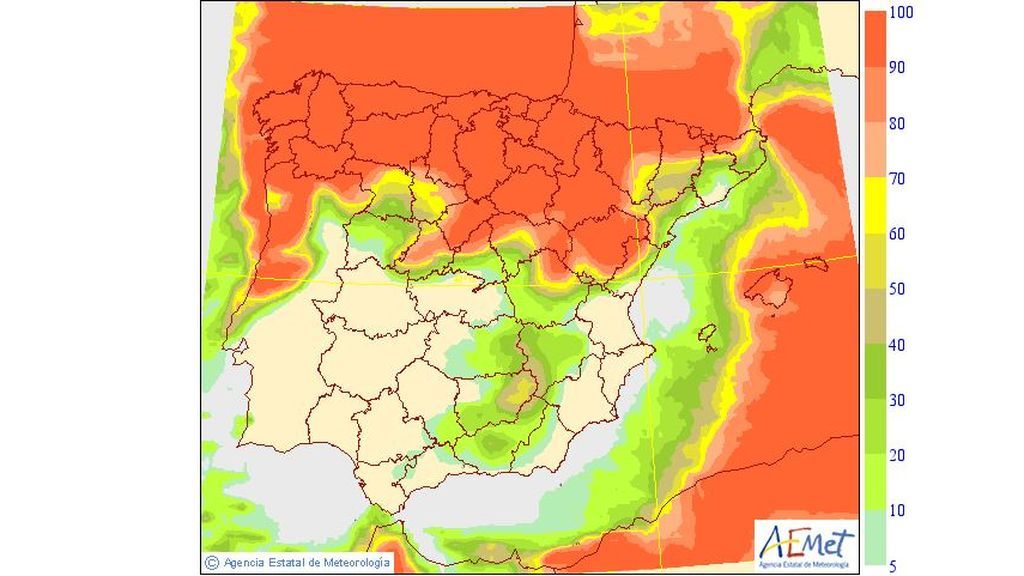 probab en tanto por ciento de que acumulacion sea superior o igual a 2 mm