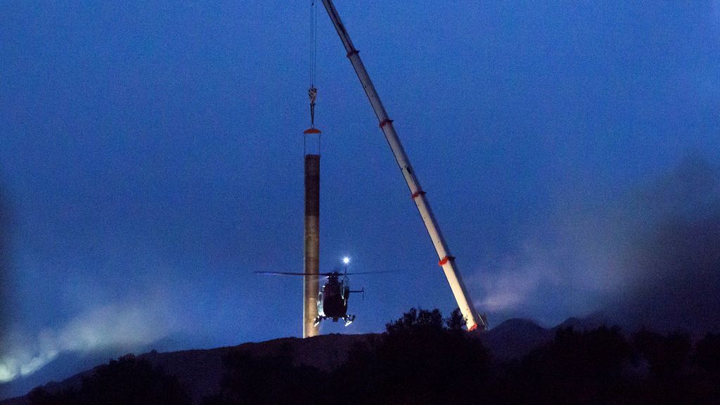 Los efectivos del rescate de Julen vuelven a bajar el tubo para el encamisado del túnel vertical Los efectivos del rescate de Julen vuelven a bajar el tubo para el encamisado del túnel vertical
