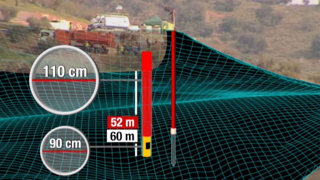 Los mineros aguardan su turno ante nuevas complicaciones en el encamisado del túnel vertical