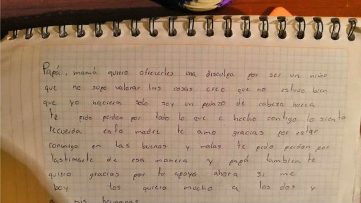 La devastadora carta de un joven antes de suicidarse: "No estuvo bien que yo naciera"