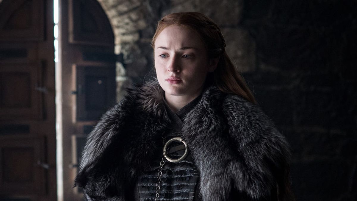 Sophie Turner, interpretando a Sansa Stark en la séptima temporada de 'Juego de tronos'.