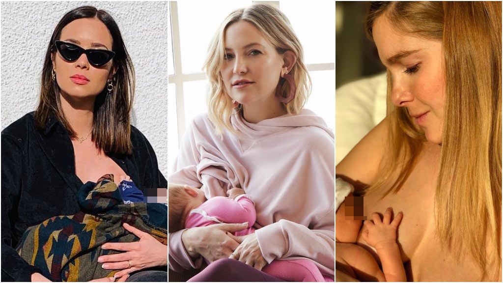 Arrimando la teta: famosas que reivindican la lactancia materna burlando la censura