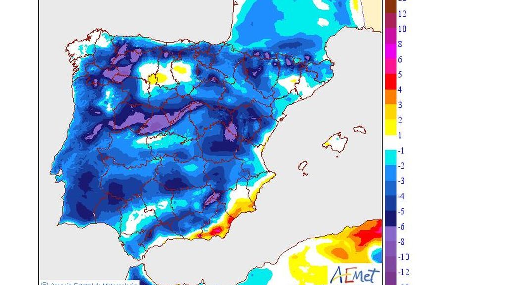 variacion temp max el domingo