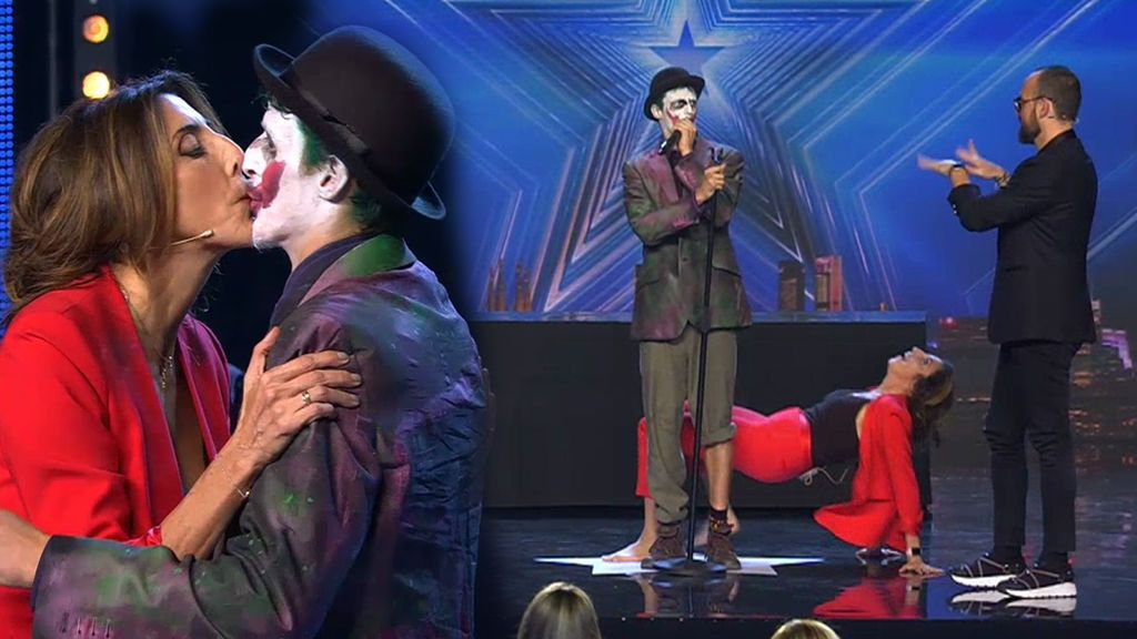 Paz Padilla supera el miedo con un beso de ‘Arias Joker’ y enloquece en el escenario de ‘Got Talent’