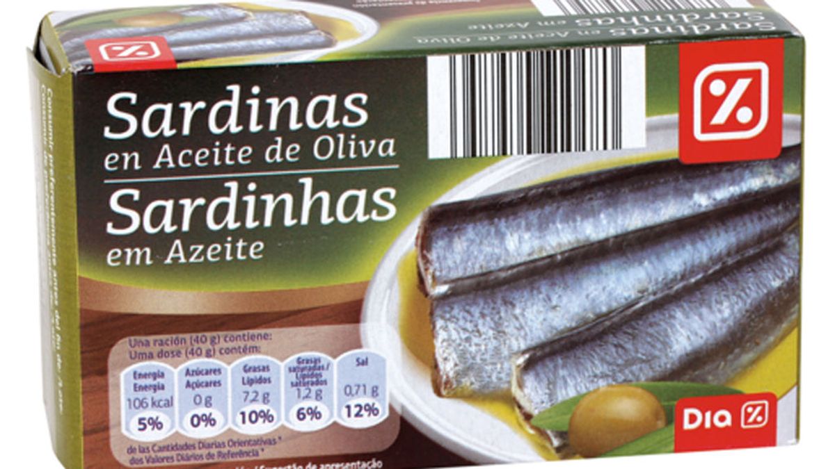 Dia retira un lote de sardinas en aceite de oliva ante posible defecto de esterilización