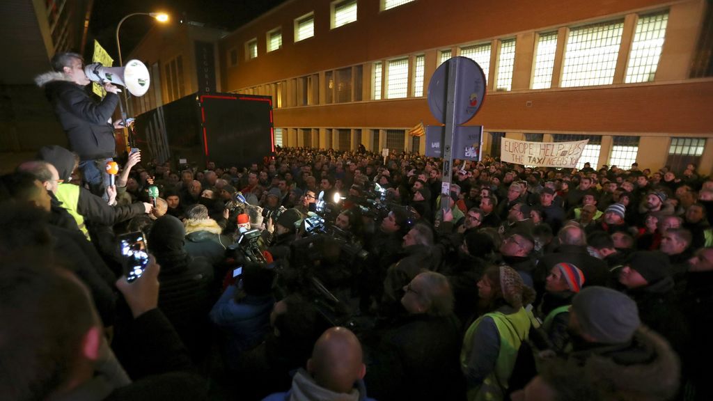 El taxi en Madrid mantiene las movilizaciones en su octava jornada de huelga