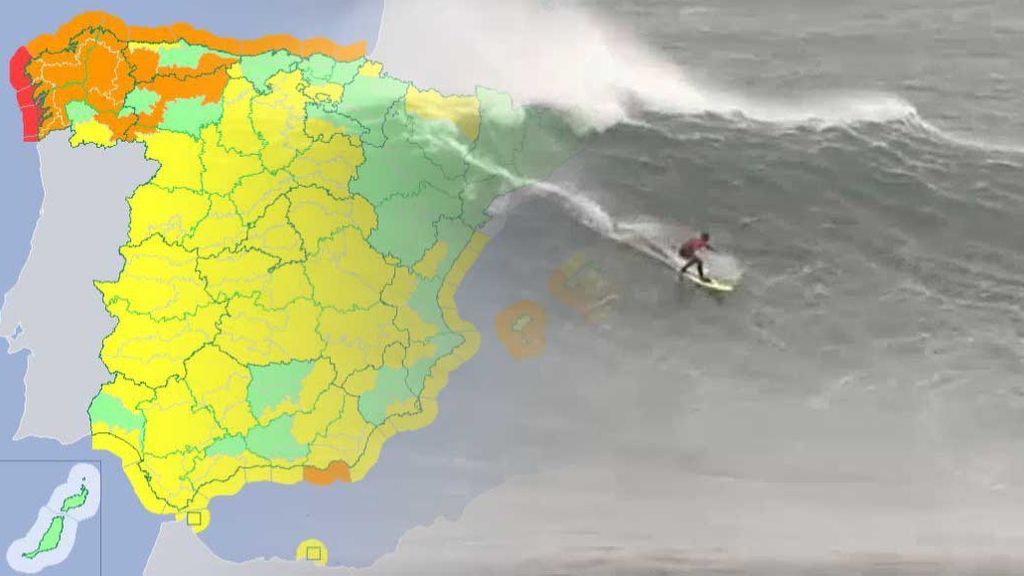 Olas de más de 9 metros: hay aviso rojo en Galicia el viernes por riesgo costero