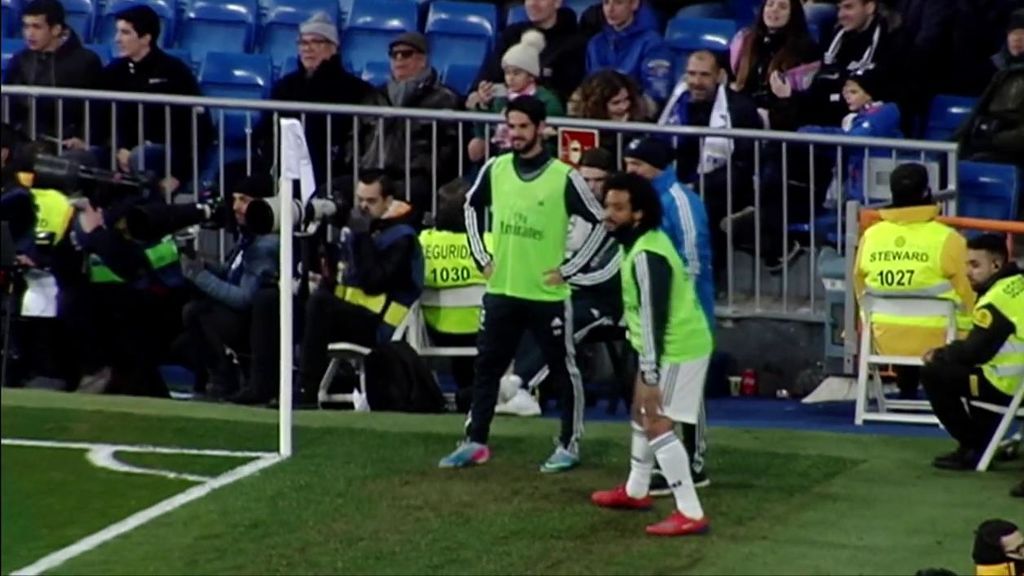 El ‘calentamiento’ sin intensidad de Isco y Marcelo en el último partido del Real Madrid