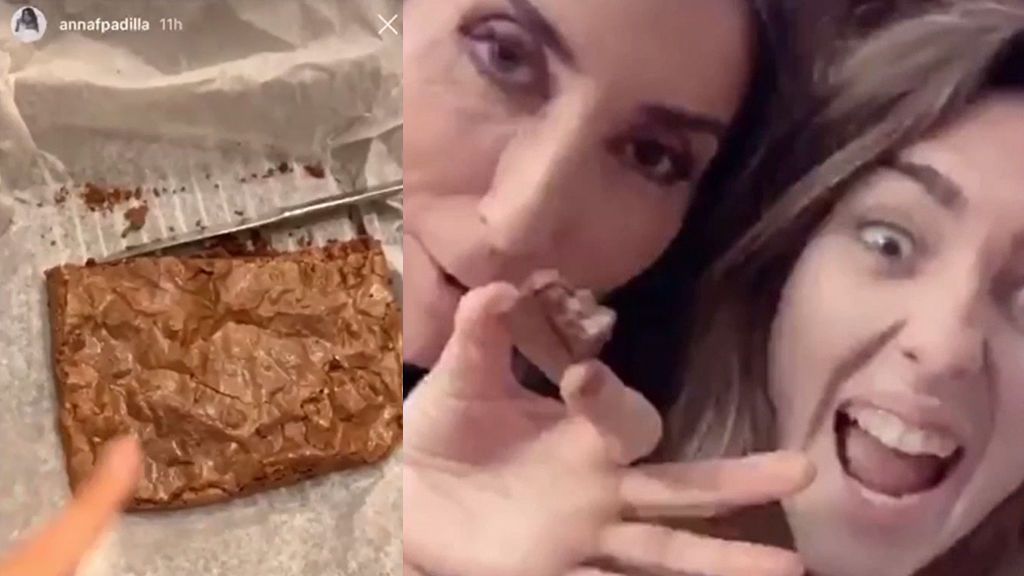 Anna Padilla sorprende a su madre Paz con un delicioso brownie