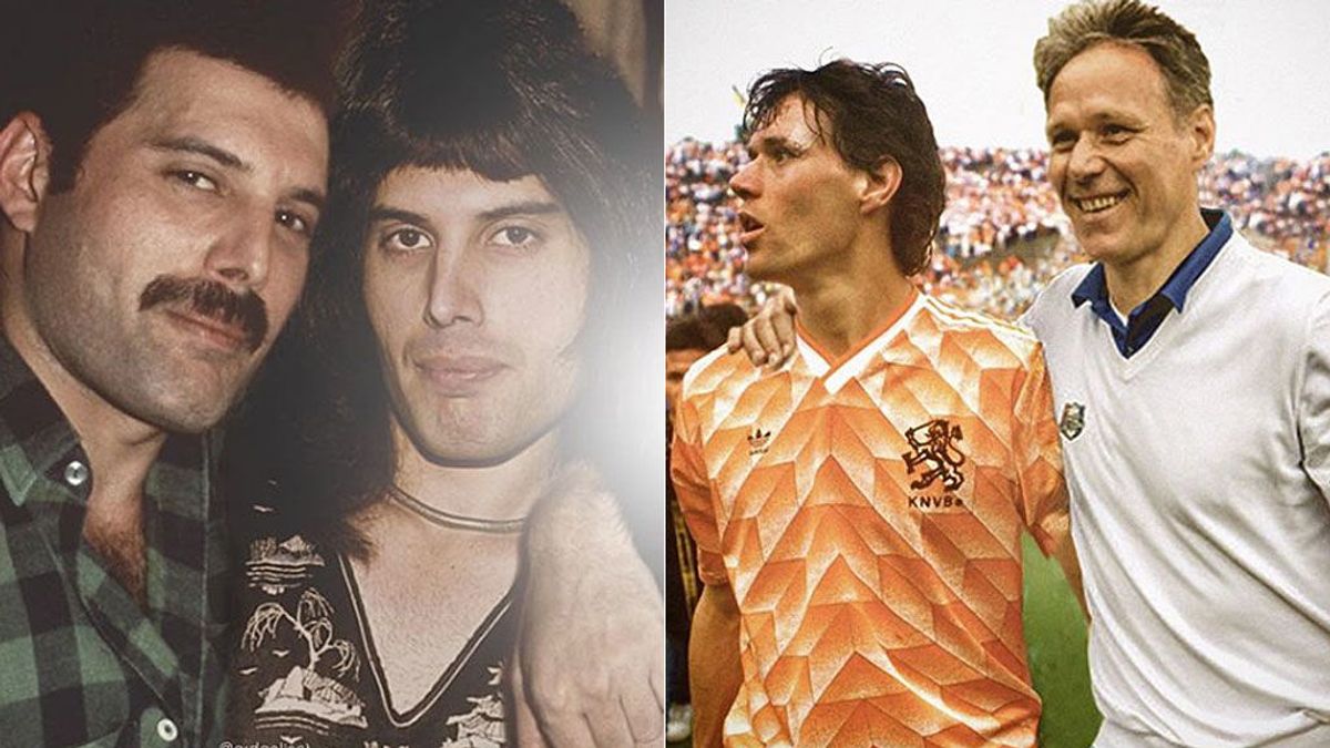 Koeman, Van Basten o Freddy Mercury: las fotos de los famosos con su ‘yo’ del pasado que son moda en las redes Koeman, Van Basten o Freddy Mercury: las fotos de los famosos con su ‘yo’ del pasado que son moda en las redes