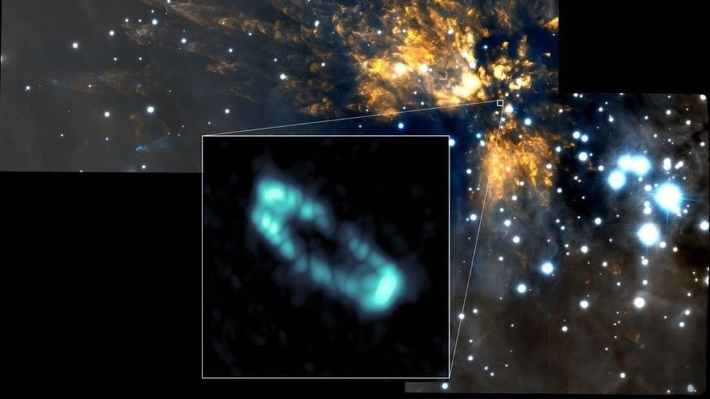 Hallazgo inusual en el entorno de una estrella: un anillo de sal rodea el astro