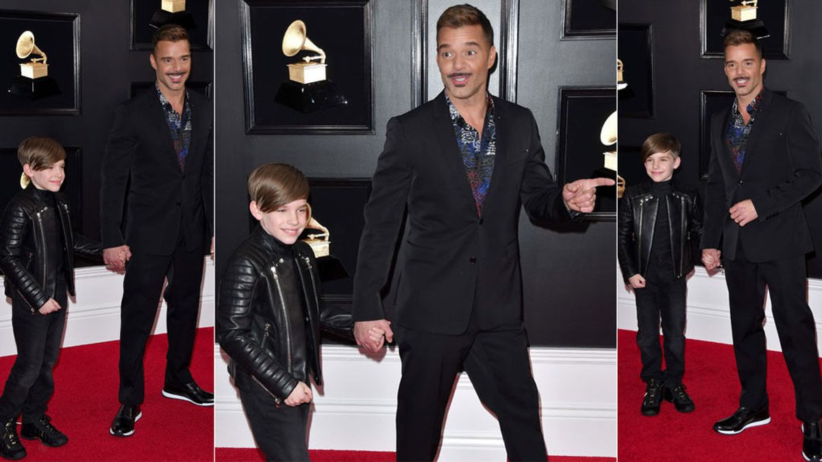Ricky Martin y su hijo Matteo, dúo de photocall: el posado más "cool" de los Grammy, al detalle