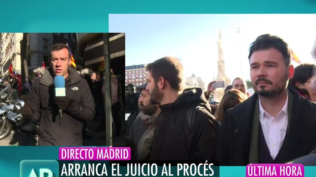 Se cruzan dos manifestaciones antagónicas en el centro de Madrid por el juicio del procés