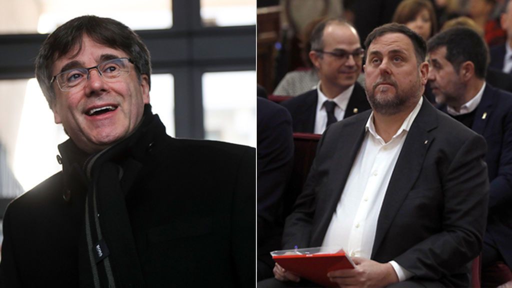 Puigdemont y Junqueras: las dos caras del juicio al procés