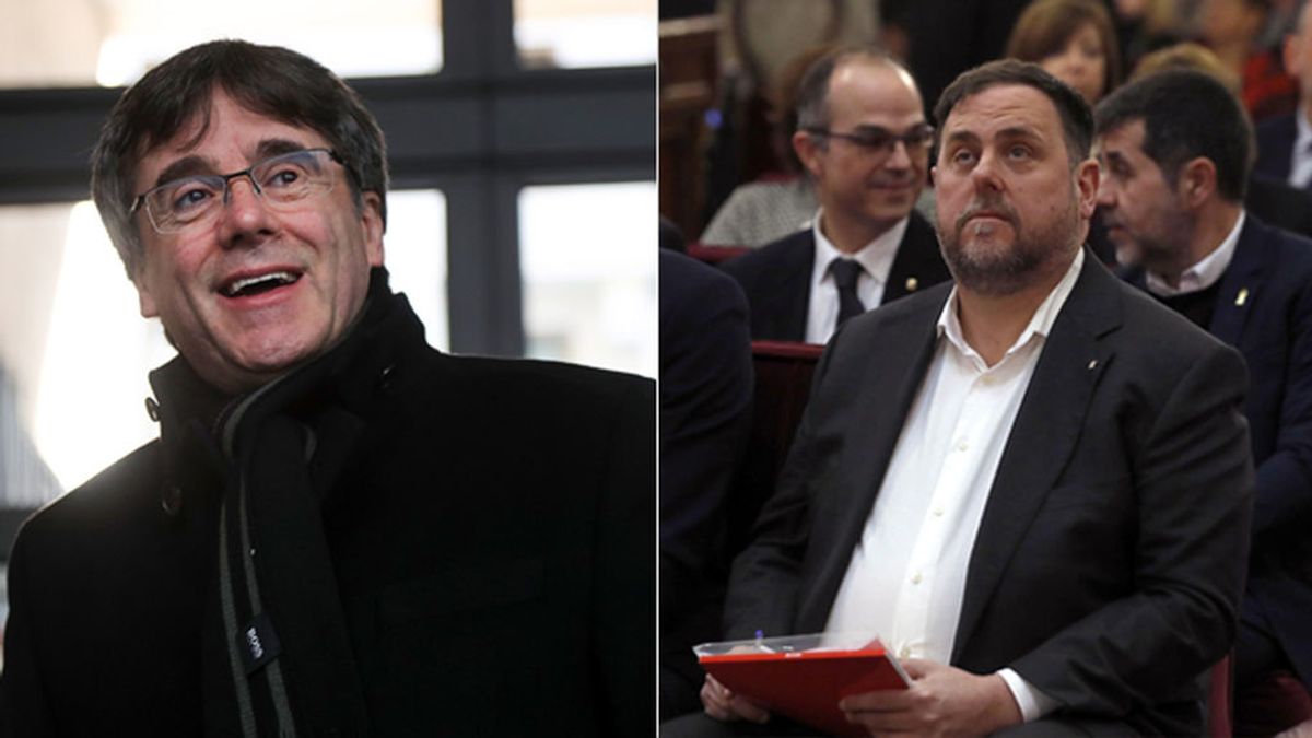 Puigdemont y Junqueras: las dos caras del juicio al procés