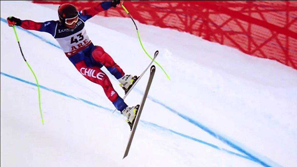 Los gritos de dolor de un esquiador chileno tras sufrir una tremenda caída en competición