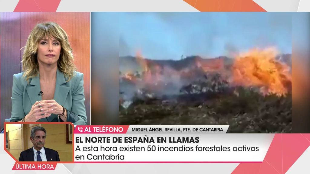 Revilla, de los 50 incendios activos de Cantabria: “Sabemos quiénes son los responsables pero no lo podemos demostrar”