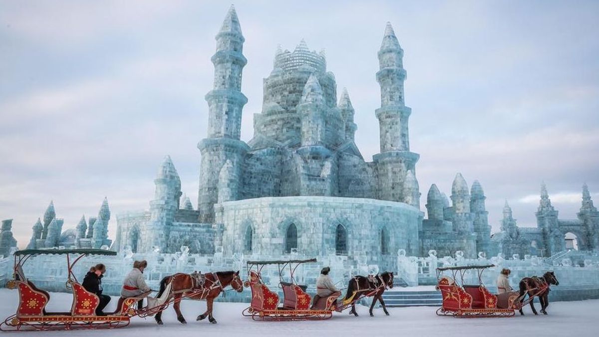 Cierra la exposición de esculturas de hielo por altas temperaturas en China