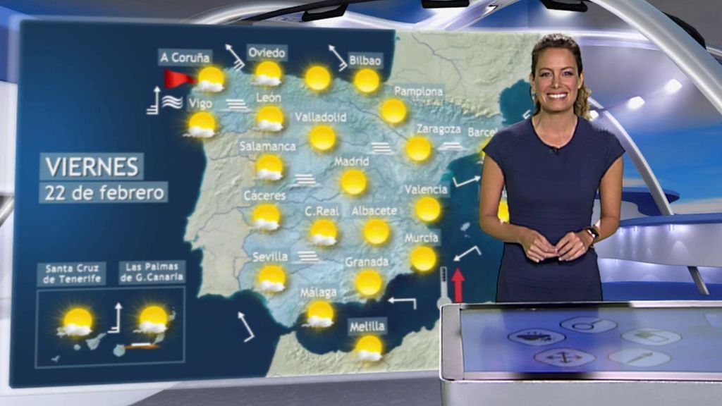 20ºC o más en la mayoría del país: las temperaturas se disparan el viernes hasta 8 grados