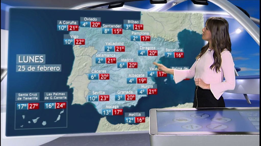 Calima en Canarias y temperaturas suaves en toda la península para la próxima semana