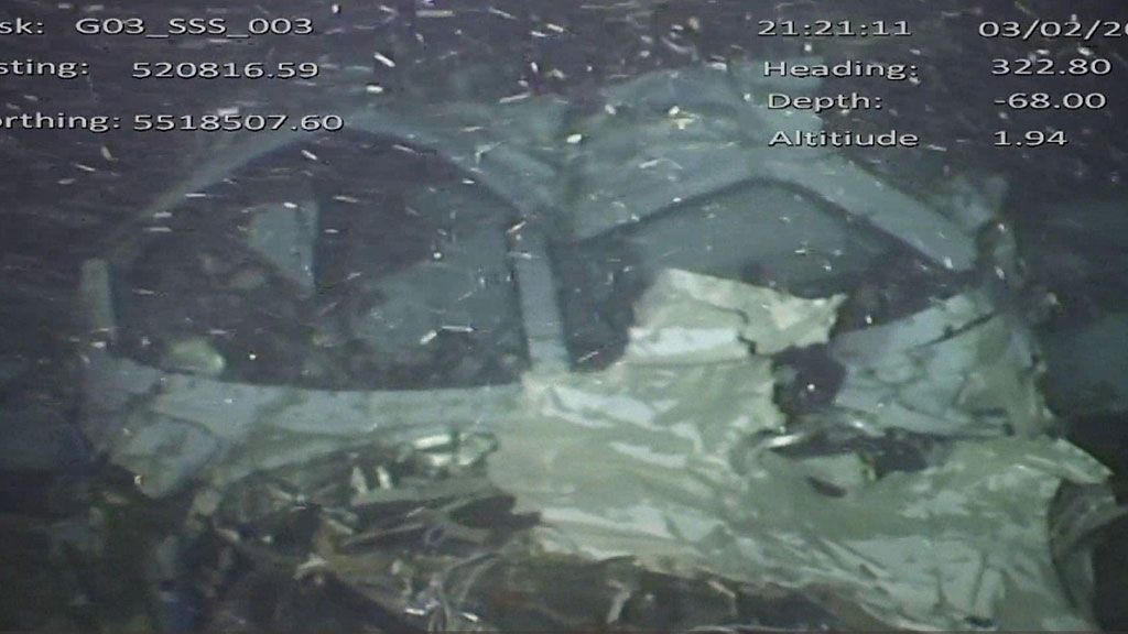 Salen nuevas imágenes acuáticas del avión siniestrado de  Emiliano Sala