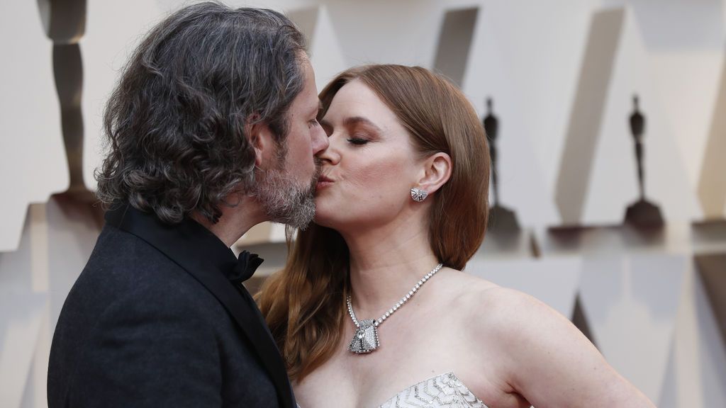 La nominada a mejor actriz de reparto en los Premios Oscars 2019 Amy Adams acude a la gala con su marido Darren Le Gallo