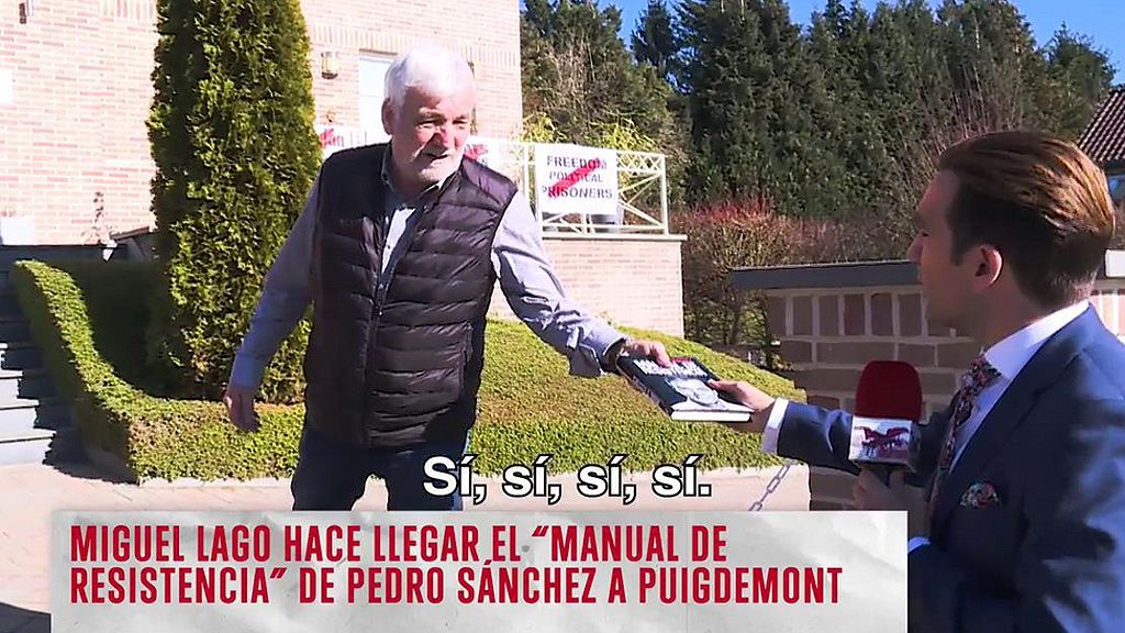 Puigdemont ya tiene el libro de Pedro Sánchez, Miguel Lago se lo ha regalado