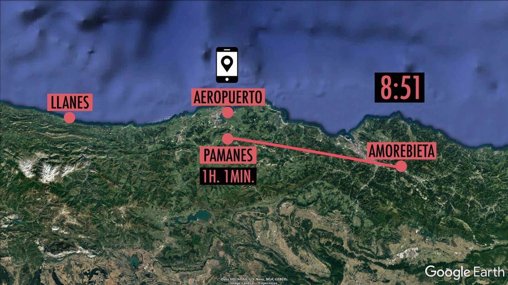 Así fue el viaje que Pedro Nieva hizo con el intermediario y uno de los sicarios