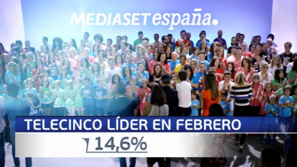 Telecinco lidera febrero por séptimo año consecutivo