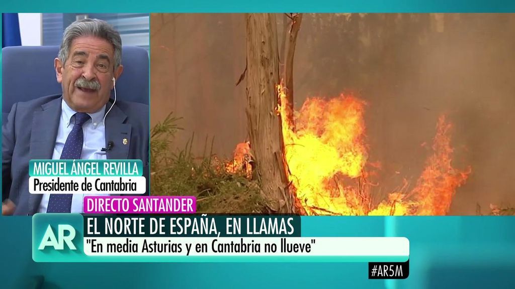 Miguel Ángel Revilla: “Los incendios se producen porque la gente está mal de la azotea”