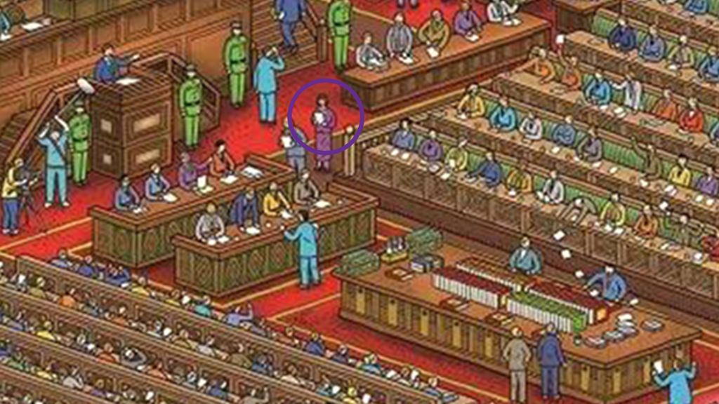 Solución2 - Encuentra a la única mujer de esta imagen en un trabajo dominado por hombres