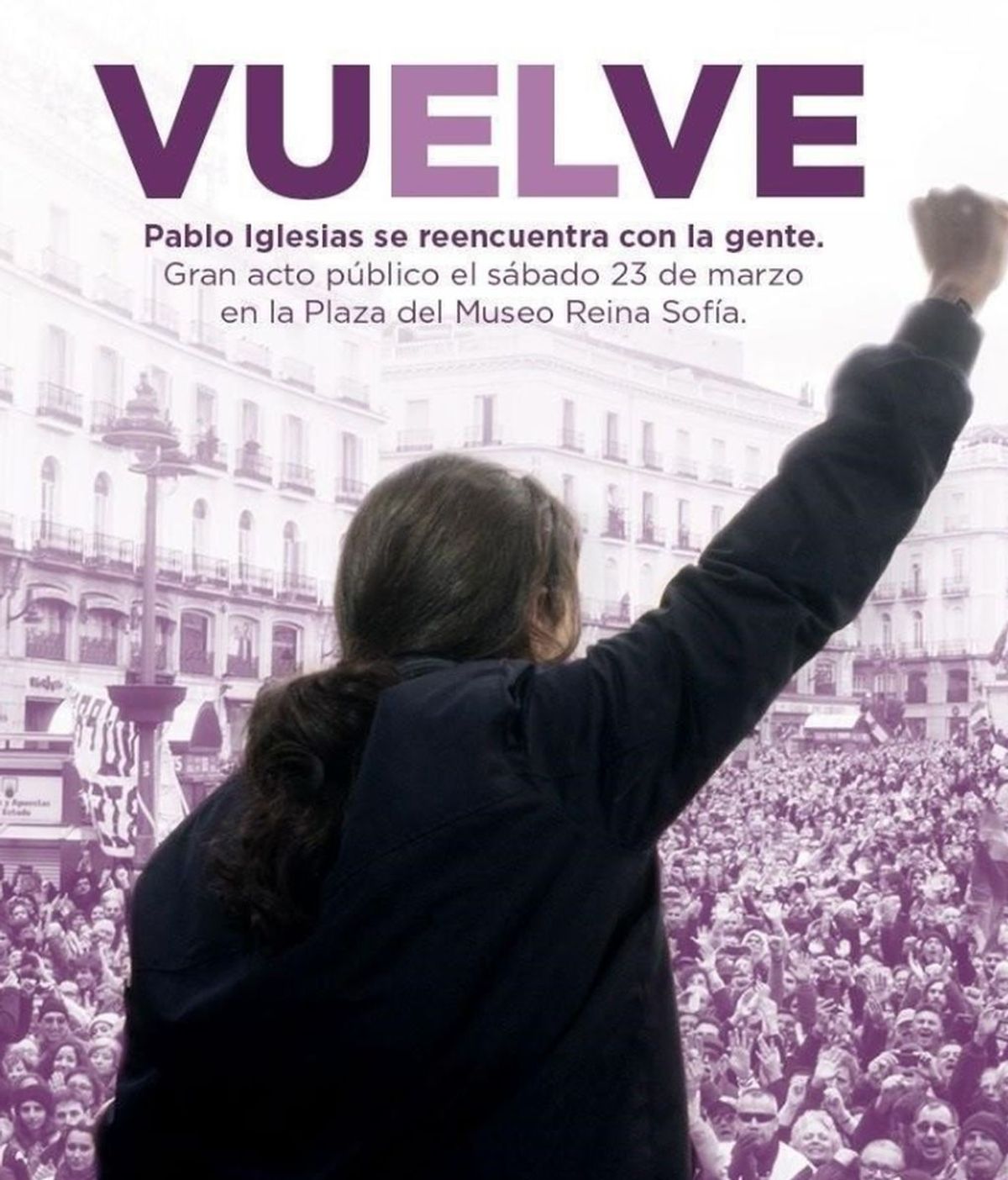 En vísperas del 8-M, Podemos tropieza con el cartel tachado de 'machista' de Pablo Iglesias