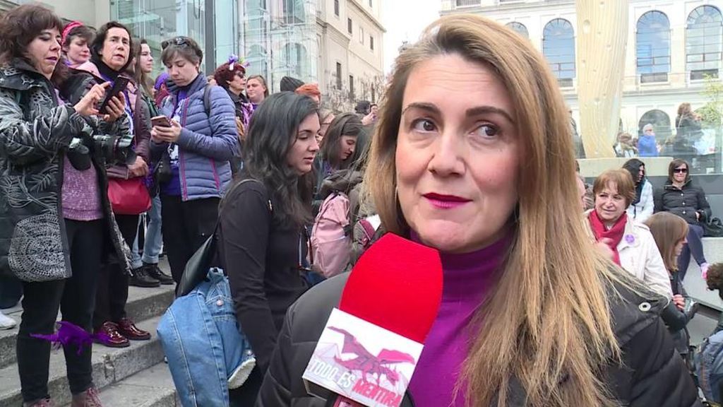 Carlota Corredera, en la huelga feminista: “Hay mucho por hacer”
