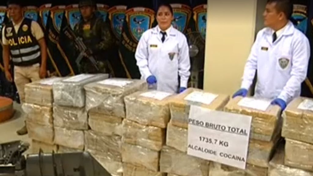 La Policía peruana incauta 1.700 kilos de cocaína