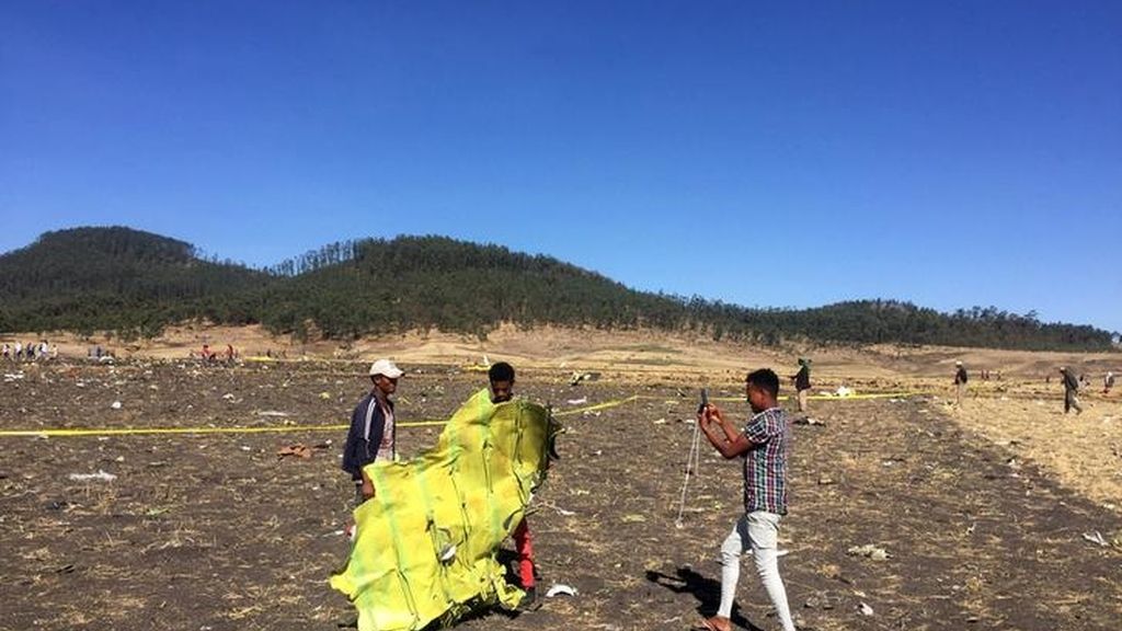 El accidente aéreo en Etiopía, en imágenes