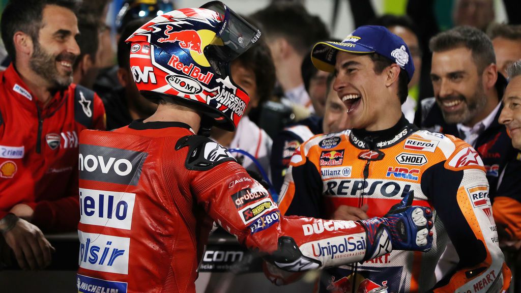 Encuentra las ‘7’ diferencias: la foto de Dovizioso y Márquez un año después