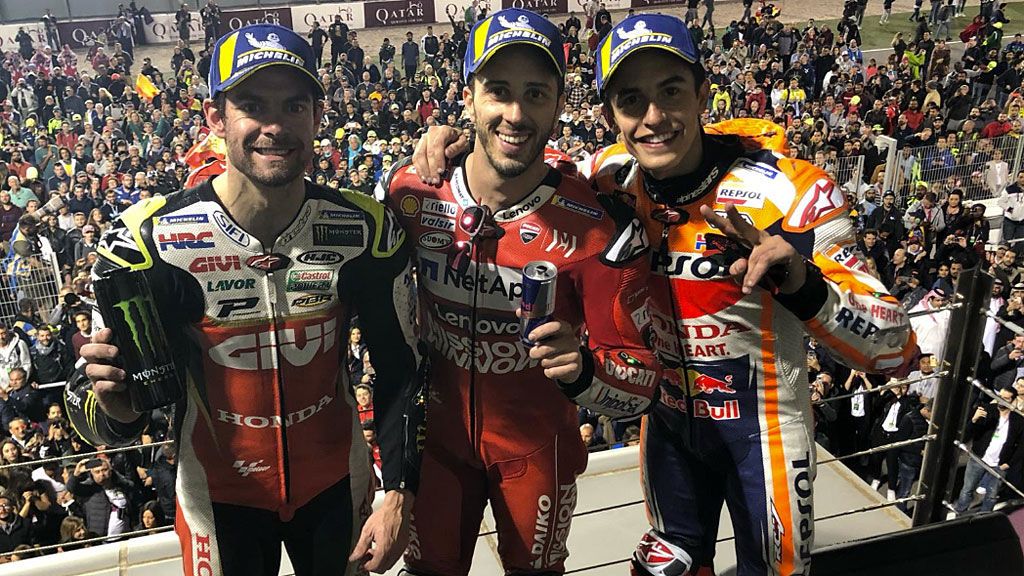 Dovizioso le gana la partida a Márquez en el primer mano a mano de la temporada en Losail