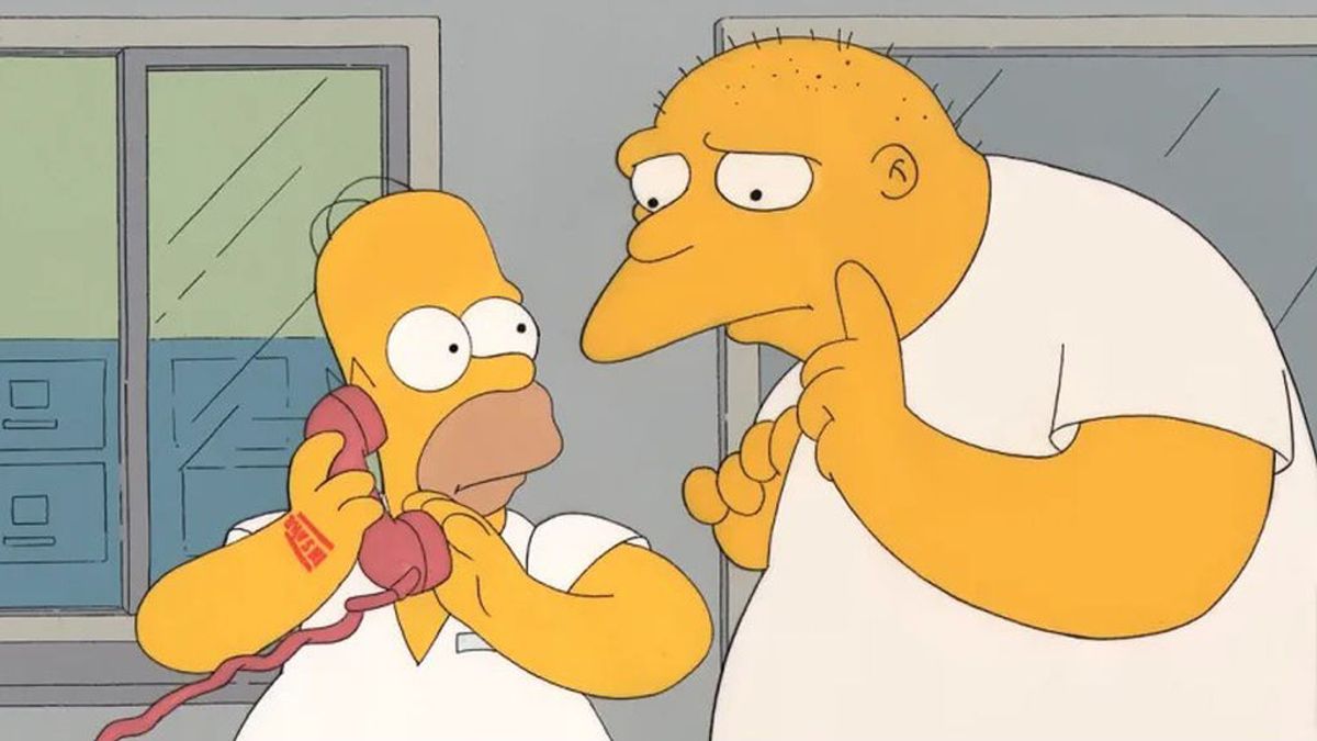 Homer Simpson y Leon Kompowsky, en 'Los Simpson'.