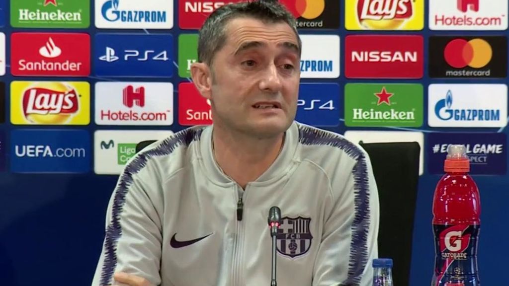 Valverde contesta con sorna al ser preguntado si el Barça es un equipo defensivo