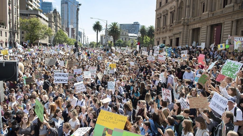 La manifestación contra el cambio climático en el mundo