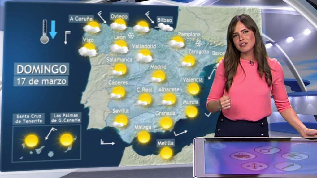 Descenso de las temperaturas por la entrada de una vaguada por el noroeste peninsular