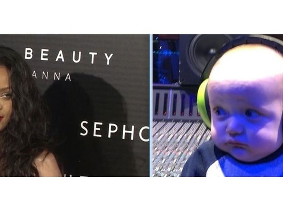 Un Bebe Escucha En Exclusiva El Nuevo Disco De Rihanna