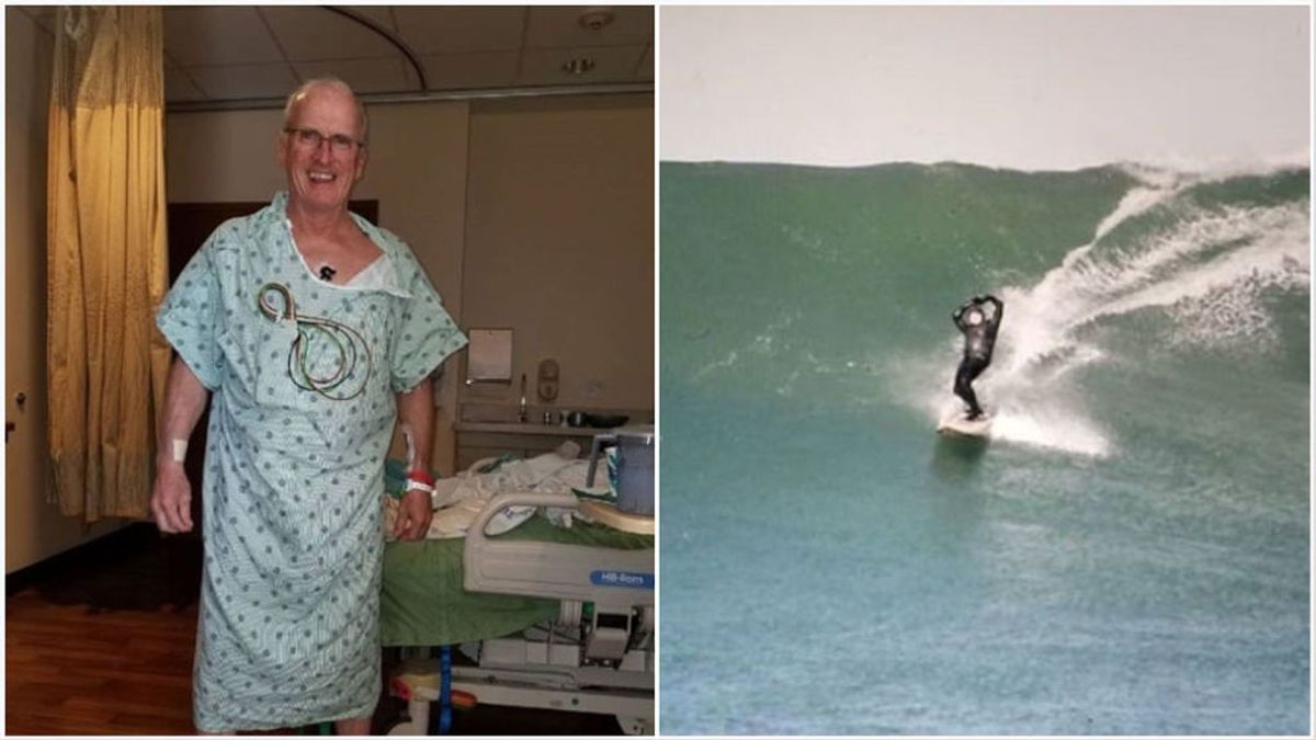 Sobrevive a un ataque al corazón cuando surfeaba olas gigantes en California Sobrevive a un ataque al corazón cuando surfeaba olas gigantes en California