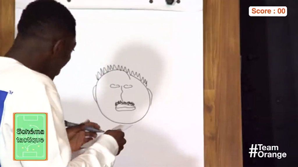 Dembelé dibuja y Umtiti intenta adivinar qué compañero es: “¿Un tomate con bigote?”