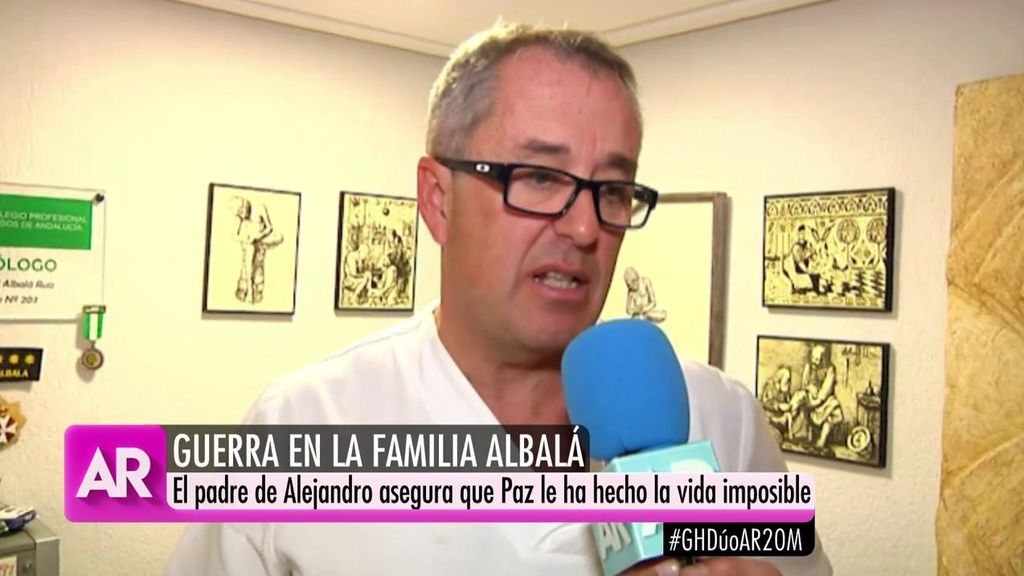 El padre de Alejandro Albalá: "No sé si se alejará de mí cuando salga de la casa"