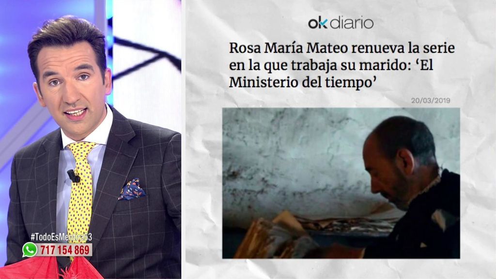 La última ‘fake new’ de Inda: "Rosa María Mateo renueva la serie en la que trabaja su marido"